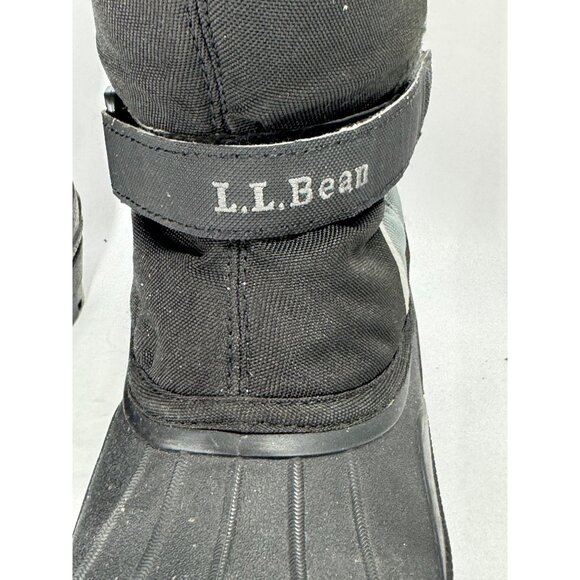 L.L. Bean Kids Size 5 Winter Boots Black & Gray Waterproof Insulated Snow - Picture 11 of 16